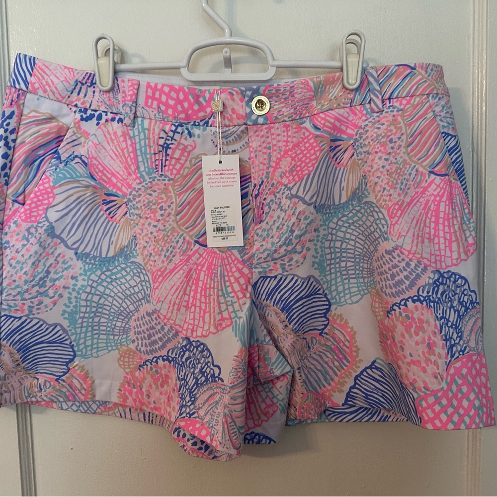 Lilly Pulitzer Pink Multicolor Shell-Print Bermuda Shorts